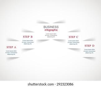 Template for diagram, graph, presentation and chart. Business concept with 4 options, parts, steps or processes. 