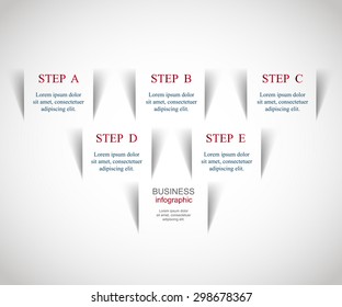 Template for diagram, graph, presentation and chart. Business concept with 5 or 6 options, parts, steps or processes. 