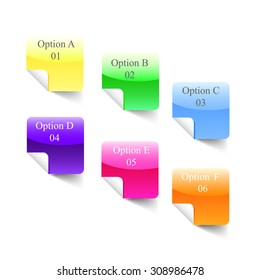 Template for diagram, graph, presentation and chart with 6 options, parts, steps or processes. Vector infographic 