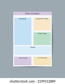 template for a diary, notepad, organizer. A diary for schedules, personal notes, budget planning for a month, a week.