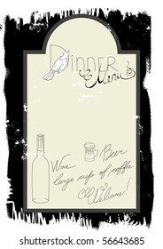 Template for dinner menu