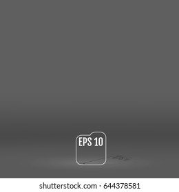 Template for display or montage of product. Empty gray color studio room background. Business backdrop. Material design concept. Vector illustration