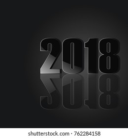 Template for drawing a greeting card or another calendar for 20018.