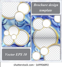 Template dual cards blue circular regions