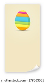 the template of Easter banner with origami style egg illustration / the Easter banner / Easter template 