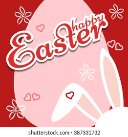 Template Easter greeting card. Greeting Happy Easter.