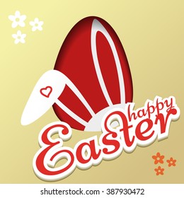 Template Easter greeting card. Greeting Happy Easter.
