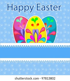  Template Easter greeting card,  illustration