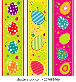 Plantilla Tarjeta de felicitación de Pascua, cinta, ilustración vectorial