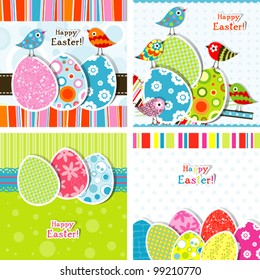 Template Easter greeting card, vector illustration