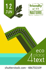 Template of eco poster/banner/flyer/cover/brouchure. Vector image.