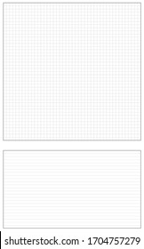 Plantilla con líneas editables y área de cuadrícula para notas. Diseño abstracto editable de maqueta del papel de la cuadrícula de toma de notas.