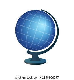 Template of the educational globe. Without maps