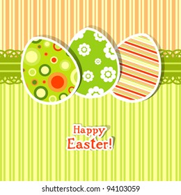 Template egg greeting card, vector illustration