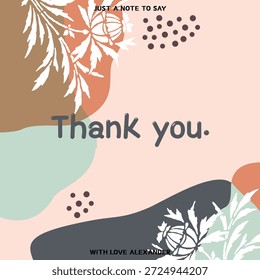 Plantilla elegante tarjeta de agradecimiento 03
