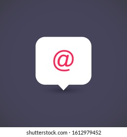 Template email icon notification. Email symbol, logo, tag. Social media concept. Vector illustration. EPS 10