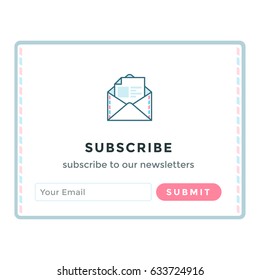 Template Email Subscribe Form Stock Vector (Royalty Free) 633724916