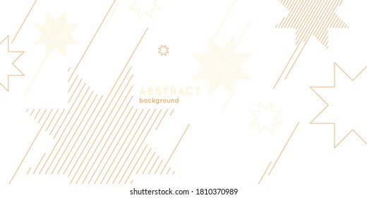 Template to embed greetings. Background for Christmas. Vector illustration in flat simple style with gold lines.