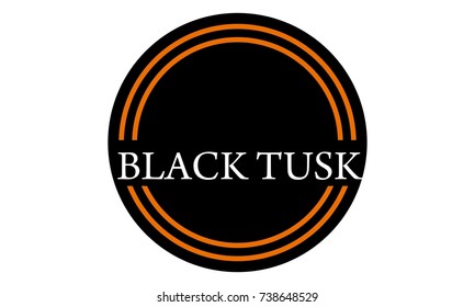 Template Emblem Blank Black Tusk
