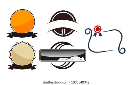 Template Emblem Blank Set