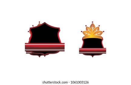 Template Emblem Blank Set