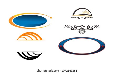 Template Emblem Blank Set
