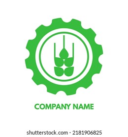 Template emblem, label, signboard for an agro company. Vector icon.