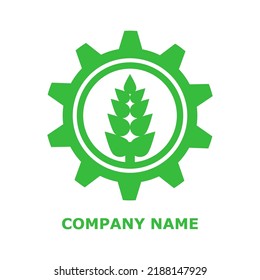 Emblema de plantilla, etiqueta, letrero para una agroempresa. Icono del vector.