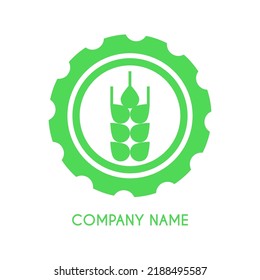 Template emblem, label, signboard for an agro company. Vector icon.