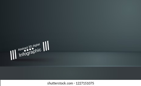 Template empty dark studio, photostudio, room Vector eps 10