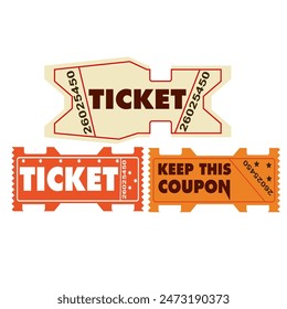 template for entrance ticket. Admit one. Vector