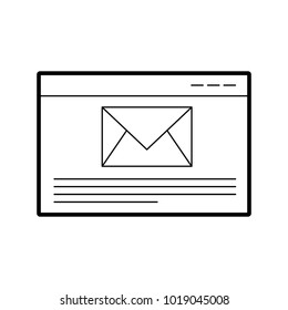 Template With Envelope Mail Isolated Icon