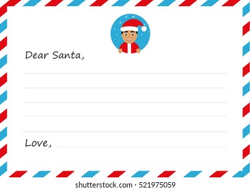 template envelope new years letter santa stock vector royalty free