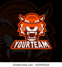 Template Esport Logo Tiger Head