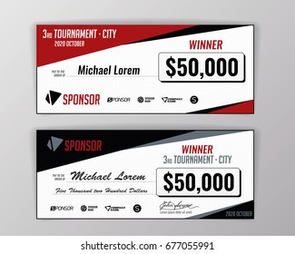 Prize Money Check Images, Stock Photos & Vectors | Shutterstock