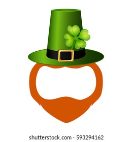 Template face leprechaun on St. Patrick's Day