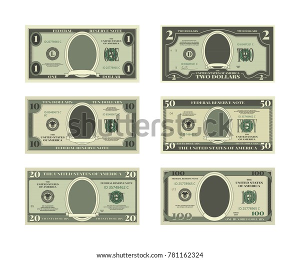 偽金のテンプレート ドル現金のベクター画像 金融紙幣イラスト のベクター画像素材 ロイヤリティフリー
