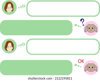 A template of faq with a veterinarian and a bunny 