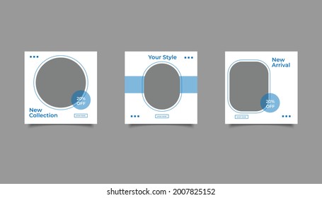 template fashion sale for social media post vector illustration eps 10