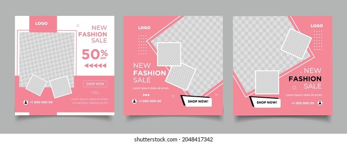 Template fashion sale social media post	