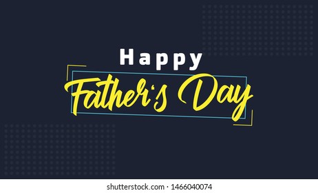 Template Fathers Day Vector Blue