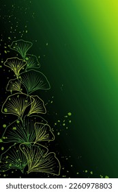 template featuring an illustration of a flower on a green background