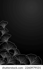 plantilla con una ilustración de una flor en un fondo oscuro