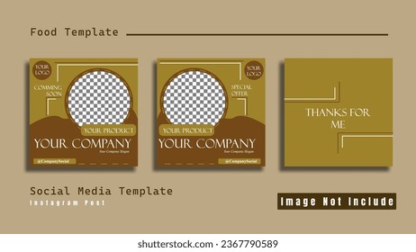 Template feed Instagram food Miminalist style