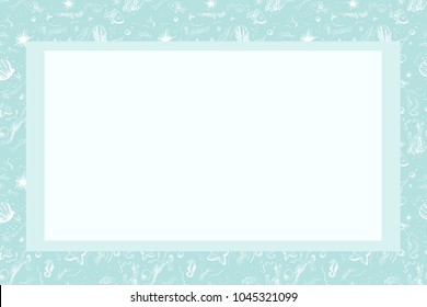 Template for filling with marine decoration