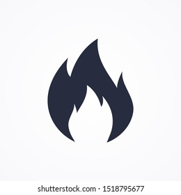 Template fire flame icon, pictogram, symbol, sign, logo. Denoting a trend. Vector illustration. EPS 10