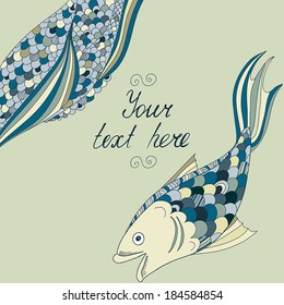 Template with fish