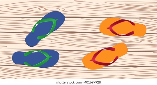 template with flip-flops