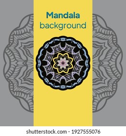 Template with floral background. Vector illustration design
