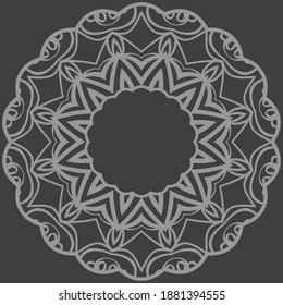 template with floral frame pattern. For business card, fitness center, meditation class. vECTOR